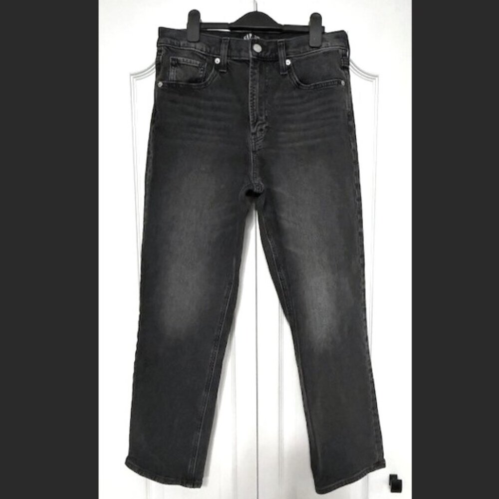 Gap - Size 8/29R, Black Wash Jean, High Rise, Straight, Like New